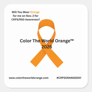 Cuadrada Usarás naranja por mí Pegatina 2026