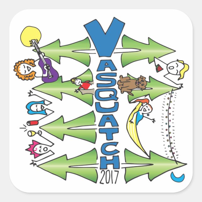 Cuadrada Vasquatch 2017 - Gran Pegatina (Anverso)
