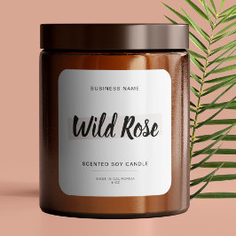 Cuadrada Velas de guiones modernos Empaquetar Pegatina cuad