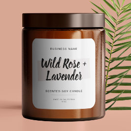 Cuadrada Velas de guiones modernos Empaquetar Pegatina cuad