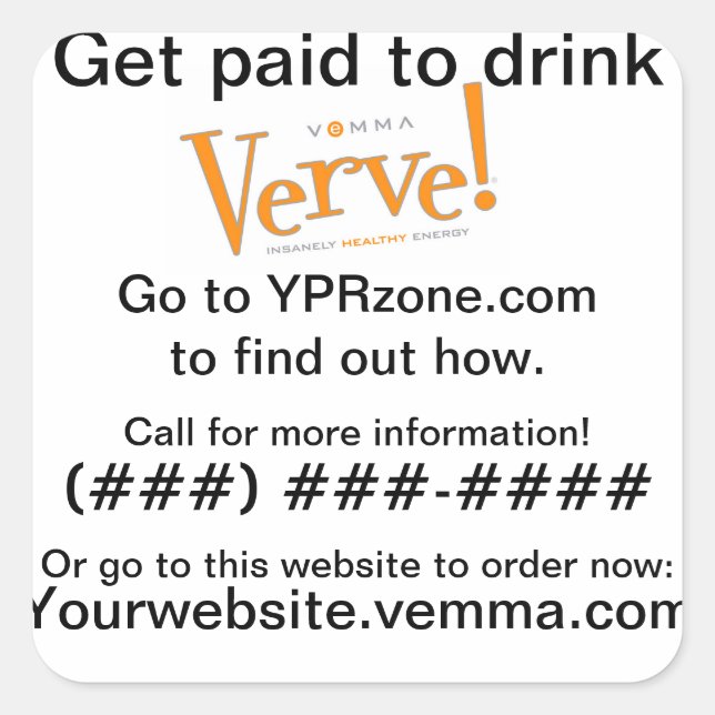 Cuadrada Verve Can Prospecting Pegatina (Anverso)