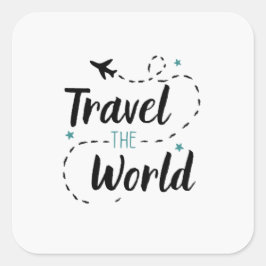 Cuadrada Viajes El Pegatina Mundial