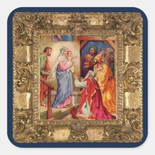 Cuadrada Visita del Pegatina de sabios