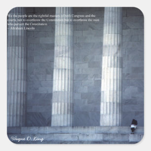 Cuadrada We the People - Pegatina de citas de Lincoln