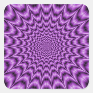 Cuadrada Web explosiva en Pegatina morado