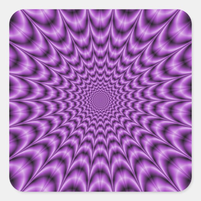 Cuadrada Web explosiva en Pegatina morado (Anverso)