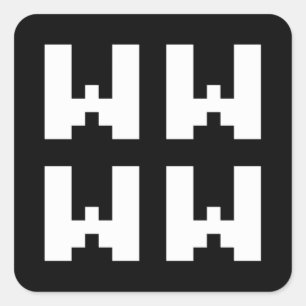 Cuadrada WWWW   LOL Pegatina de Plaza de jerga de Internet 