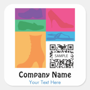 Cuadrada Zapatos comerciales de plantilla de pegatina