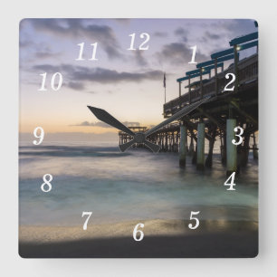 Cuadrado 1 Amanecer Tranquilidad Pared Reloj 2017
