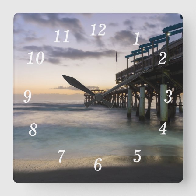 Cuadrado 1 Amanecer Tranquilidad Pared Reloj 2017 (Anverso)