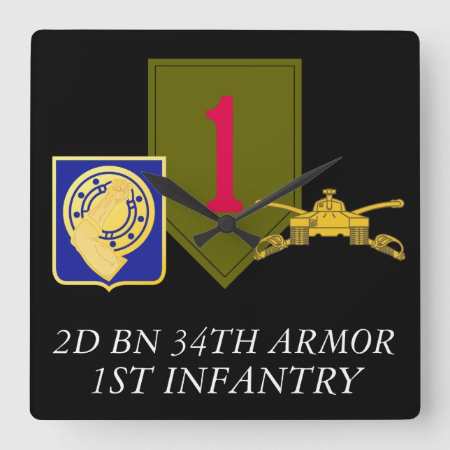 CUADRADO 2D BN 34º ARMADOR 1º RELOJ DE INFANTERÍA (Anverso)