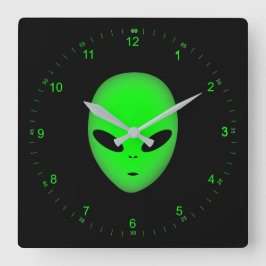 Cuadrado Alien de reloj