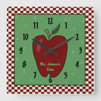 Cuadrado Apple para el reloj del muro del profesor