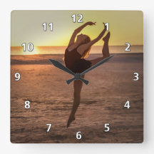 Ballet en el reloj de la playa