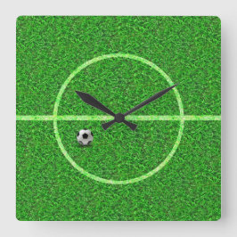 Cuadrado Balón de campo de fútbol de fútbol - Reloj de pare