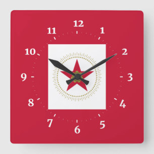 Cuadrado Bandera de Birmingham, reloj del muro de la plaza 