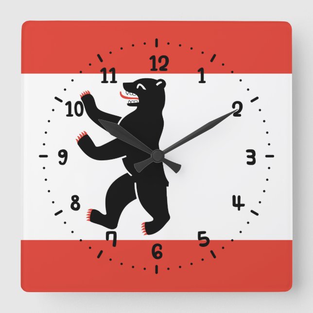 Cuadrado Bandera del Reloj del Muro de Berlín (Anverso)