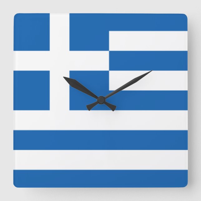 Cuadrado Bandera del reloj del muro de Grecia (Anverso)