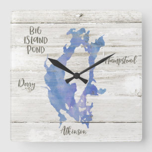 Cuadrado BIP Gran isla Reloj de estanques para Lake House