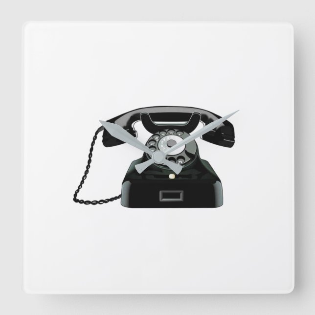 CUADRADO **BUENO TELÉFONO DE DÍAS ANTIGUOS** RELOJ (Anverso)