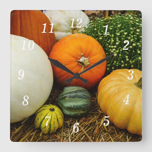 Cuadrado Calabazas Y Reloj De Muro De Gouras (Anverso)
