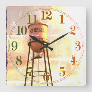 Cuadrado Campbell CA Histórica Torre de Agua Cuadrada Reloj