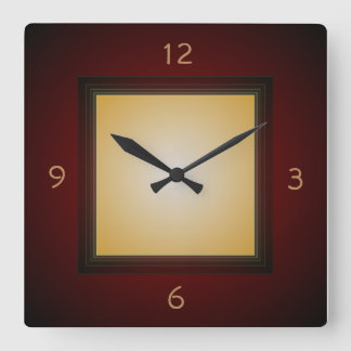 Cuadrado Caoba simplista con el reloj de Lemon>Wall