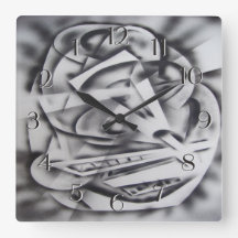 Ciudad en reposo Reloj atrasado Negro y Blanco