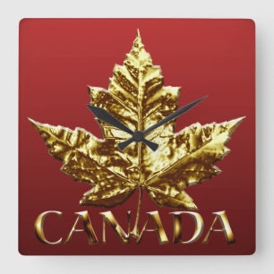 Cuadrado Clock Canada Clock con la medalla de oro del reloj