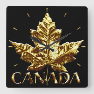 Cuadrado Clock Canada Clock con la medalla de oro del reloj