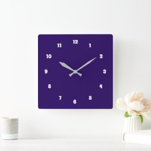 Cuadrado Colores personalizados y números de letra Reloj de
