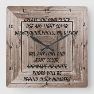 CUADRADO CREAR SU PROPIO RELOJ