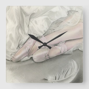 Cuadrado Danza de la bailarina del reloj del cisne