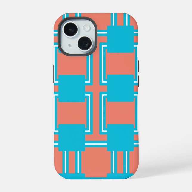 Cuadrado de azul verdoso y naranja (Reverso )