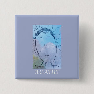 Cuadrado de botón de cielo azul