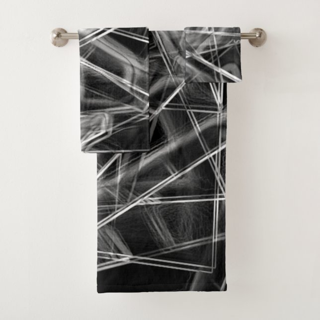 Cuadrado de esquinas en gruesas líneas grises sobr (In situ)