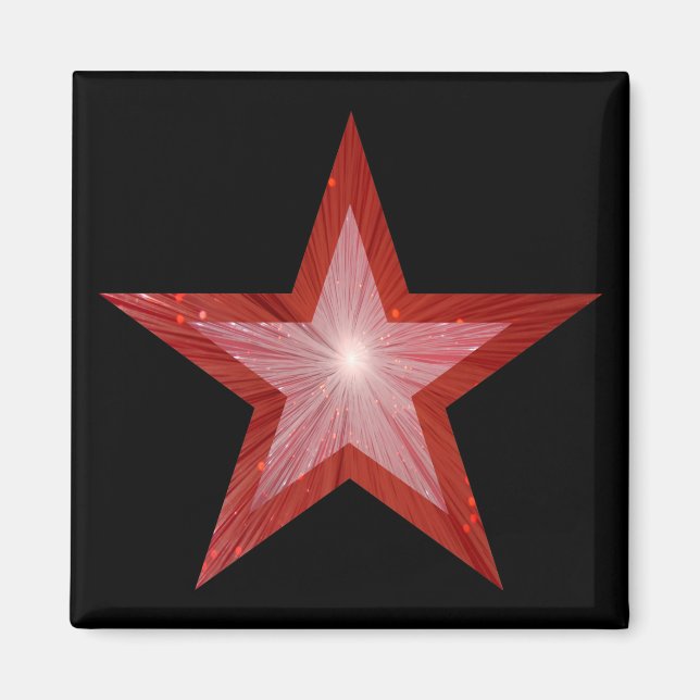 cuadrado de imán del refrigerador de la Estrella R (Frente)