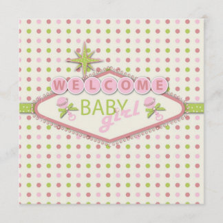 Cuadrado de la invitación de Vegas Baby Shower