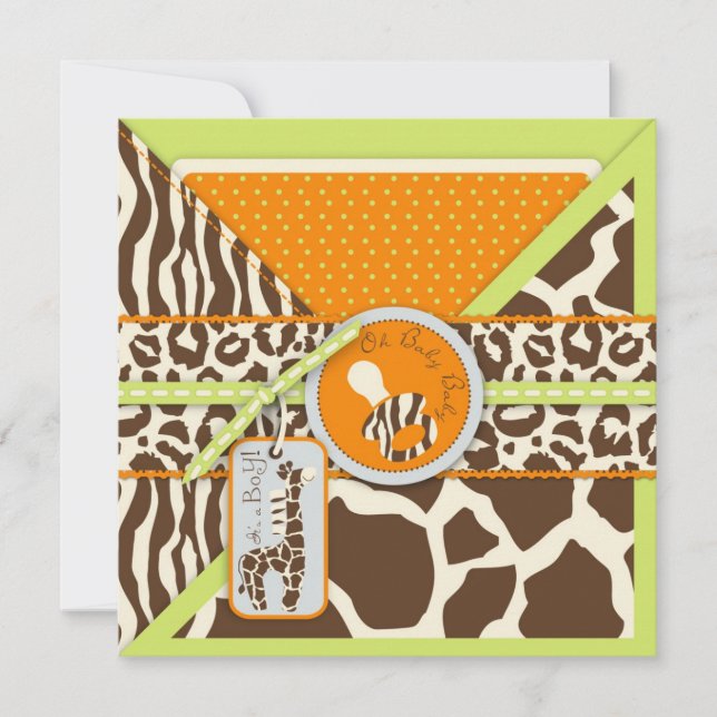 Cuadrado de la invitación del muchacho LGR del (Anverso)