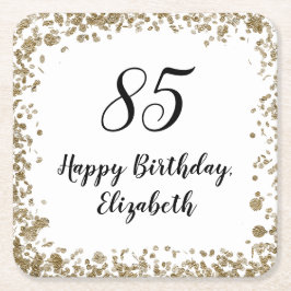Cuadrado De Papel Elegantes posavasos para 85 cumpleaños con lenteju