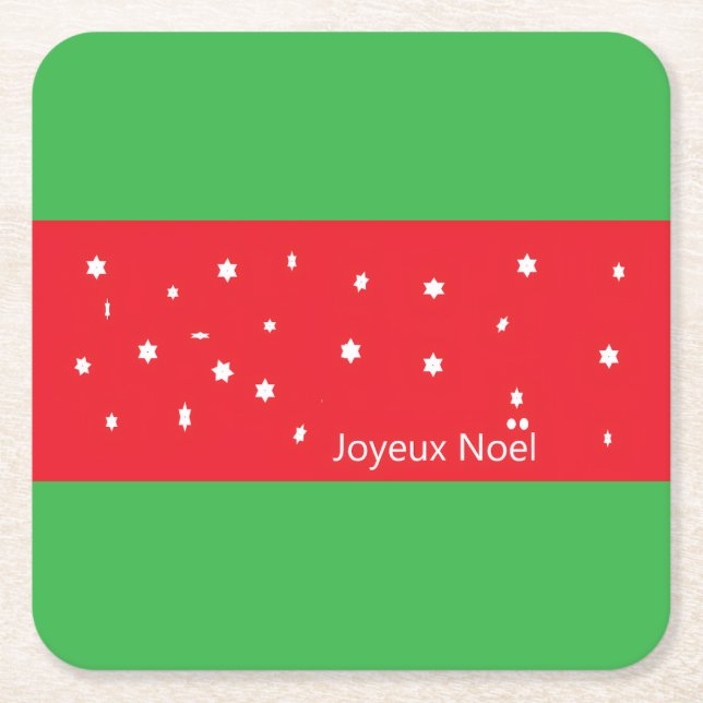Cuadrado De Papel Joyeux Noes Posavasos (Anverso)