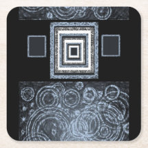 Posavasos azul negro