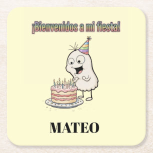 Cuadrado De Papel Posavasos Fiesta Cumpleaños Loop Coasters