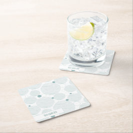 Cuadrado De Papel Posavasos Ocean Aqua Waves