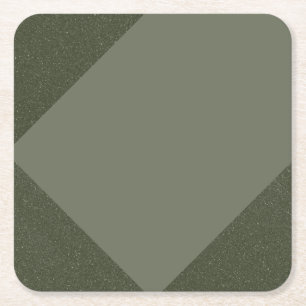 Cuadrado De Papel Posavasos personalizado geométrico verde musgo