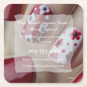 Cuadrado De Papel Posavasos promocional personalizable - HAMbyWG
