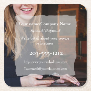 Cuadrado De Papel Posavasos promocional que personalizas - HAMbyWG