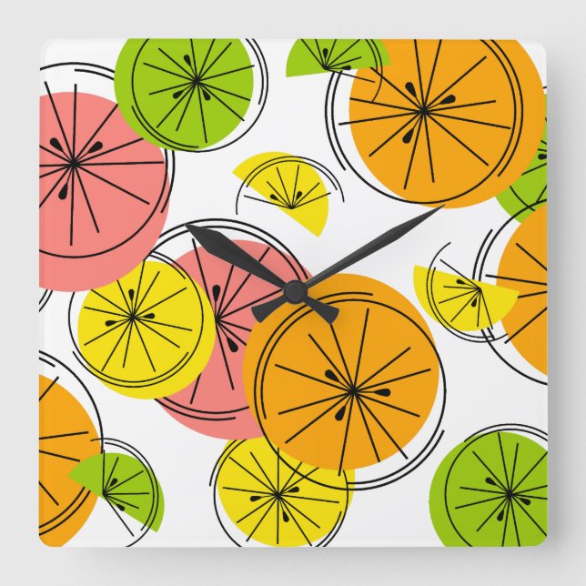 Cuadrado de reloj de cítricos (Anverso)