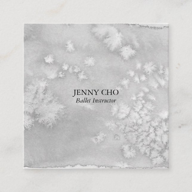 cuadrado de tarjeta de visita texturizada minimali (Anverso)