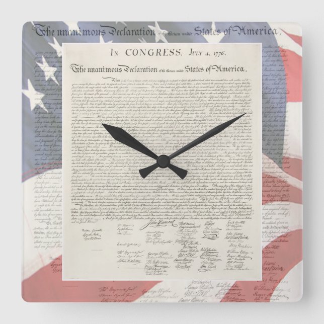Cuadrado Declaración del Reloj del Muro de la Independencia (Anverso)